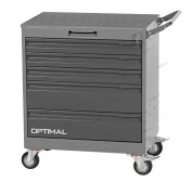 тележка инструментальная, 5 выдвижных серых ящиков optimal nt225