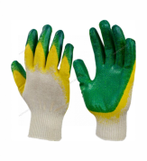 перчатки х/б с двойным латексным покрытием "люкс"