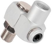 переходник резьбовой m1/4" - f1/4" шарнирный 360 градусов