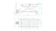 стол подъемный электрогидравлический для акб электромобиля, 1200 кг nordberg n3t1501
