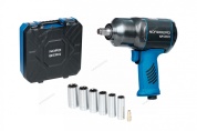 пневмогайковерт ударный 1/2", 1300 нм, с глубокими головками в кейсе nordberg np14101k