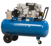 компрессор поршневой с ременным приводом, объем 100 л nordberg eco nce100/400