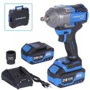 гайковерт аккумуляторный, 1/2", 21 в, 1000 нм, 2 аккумулятора 4 a и зарядное устройство, в кейсе nordberg ne805k