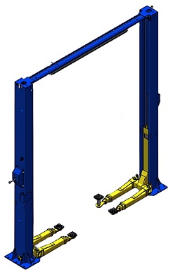 подъемник двухстоечный с верхней синхронизацией 4 тонны 4121h-4t
