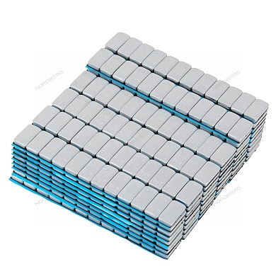 грузики самоклеящиеся (12х5 г) fe закругленные l=14 см, серые, 50 лент nordberg w5fr3g