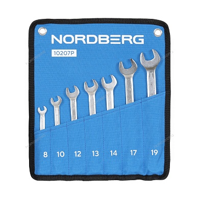 набор ключей комбинированных 7 шт, планшет тетрон nordberg 10207p