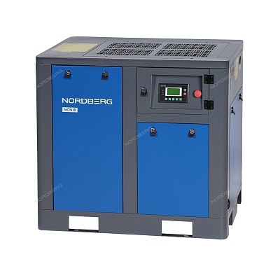 компрессор винтовой, 11 квт, 10 бар, 1470 л/мин, без ресивера nordberg ncn15