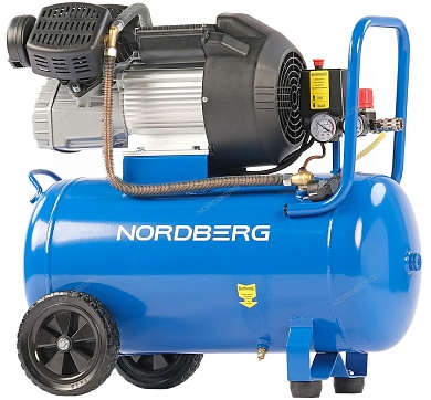 компрессор поршневой v-образный 220в, ресив. 50л, 360л/мин nordberg nce50/360v