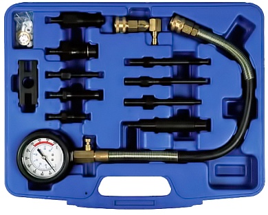 компрессометр дизельный с насадками для легковых автомобилей мастак 120-11070с