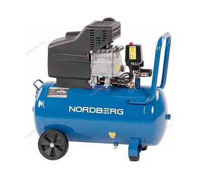 компрессор поршневой 220 в, ресивер 50 л, 240 л/мин nordberg nce50/241