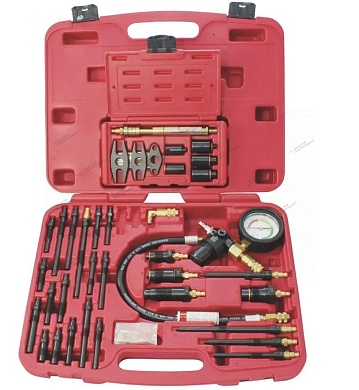 компрессометр для дизельных легковых двигателей 0-70 бар, 38 пр. в кейсе