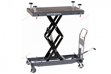 стол подъемный гидравлический 1000 кг для акб электромобиля, двойные ножницы nordberg n3t1000gh