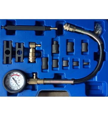 компрессометр для дизельных легковых двигателей 0-70 бар, 13 пр. в кейсе