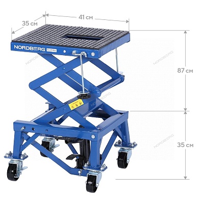 мотоподъемник подкатной, 136 кг nordberg n3t150