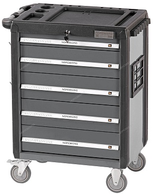 тележка инструментальная, 5 выдвижных ящиков, серая nordberg t5n(g)