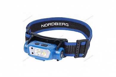 фонарь светодиодный налобный, аккумуляторный, 3,7 в c датчиком движения nordberg 1953
