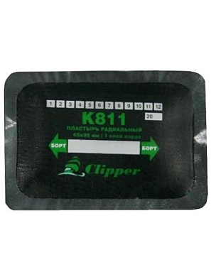CLIPPER Набор заплат кордовых для боковых порезов, 1 слой корда