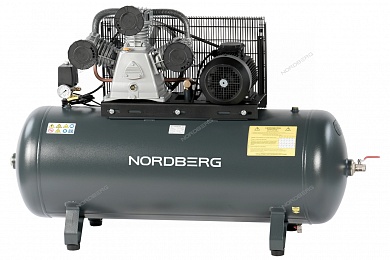 компрессор поршневой с ременной передачей 380в, ресив. 270л, 950л/мин nordberg ncp300/950