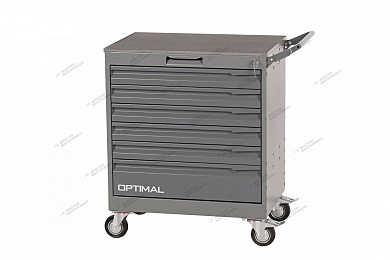 тележка инструментальная, 6 выдвижных серых ящиков optimal nt226 7012/7015