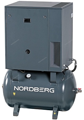 компрессор винтовой, 7,5квт, 10бар, 1000л/мин, ресивер 270л nordberg ncs270/1000-10