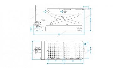 стол подъемный электрогидравлический для акб электромобиля, 1200 кг nordberg n3t1501