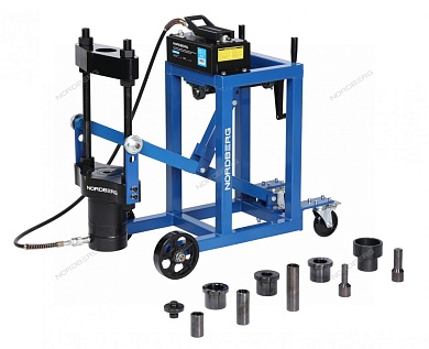 выпрессовщик шкворней с тележкой, гидравлический с пневмоприводом, 75 т nordberg n31pe76a