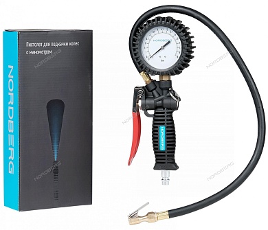 пистолет для подкачки колес с манометром 80 мм nordberg ti61