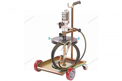 установка пневматическая для раздачи густой смазки из бочек 20-60 л, с тележкой nordberg no5030