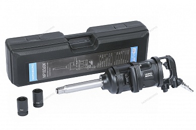 пневмогайковерт ударный 1", 3600 нм, в кейсе с головками 32 и 33 мм nordberg np18360k