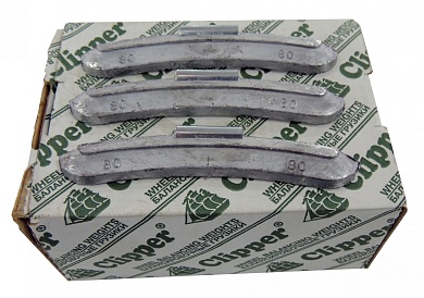 грузики балансировочные для стальных дисков 80 г, 25 шт. clipper 0280