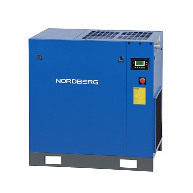 компрессор винтовой, 22 квт, 10 бар, 3200 л/мин, без ресивера nordberg ncc30