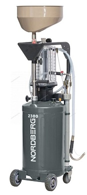 установка для сбора масла пневматическая, 80 л, серая nordberg 2380g