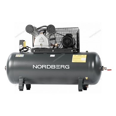 компрессор поршневой с ременной передачей 380в, ресив. 270л, 690л/мин nordberg ncp300/690