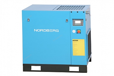 компрессор винтовой, 15 квт, 10 бар, 1910 л/мин, ip55, без ресивера nordberg ncc20