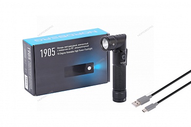 фонарь светодиодный, компактный с поворотом на 90°, аккумуляторный nordberg 1905