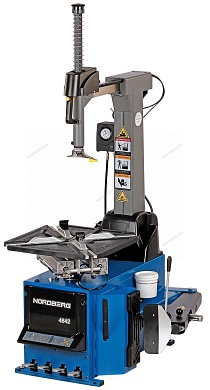 станок шиномонтажный 380v автомат, 2х скор, стол с накладками, синий nordberg 4642(b)