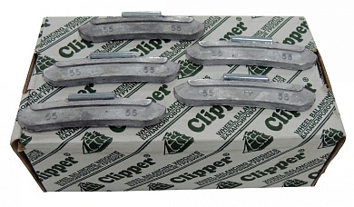 грузики балансировочные для стальных дисков 55 г, 50 шт. clipper 0255