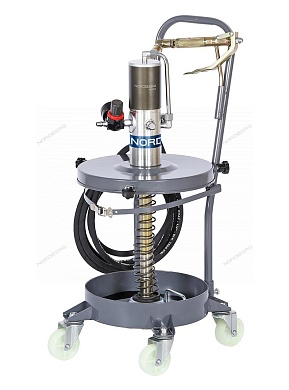 установка пневматическая для раздачи густой смазки из бочек, 25 л nordberg no5016