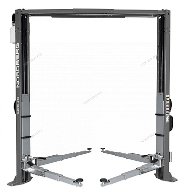 подъемник двухстоечный 4,5 т, верхняя синхронизация, 380 в, серый nordberg n4125h-4,5g