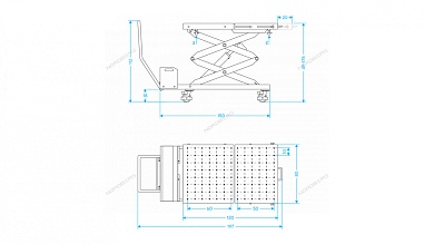 стол подъемный электрогидравлический для акб электромобиля, 1000 кг nordberg n3t1000h