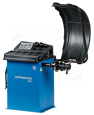 станок балансировочный с автоматическим вводом двух параметров, синий nordberg 4523