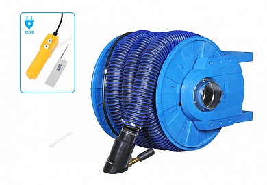катушка для сбора выхлопных газов с автоматическим приводом со шлангом l=8 м, d=100 мм и насадкой  nordberg hrf8100e-kit