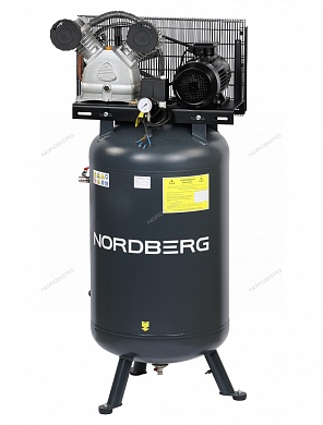 компрессор вертикальный поршневой с ременной передачей 380 в, ресивер 270 л, 880 л/мин  nordberg ncpv300/880