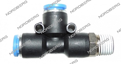 переходник d8 1/4" t-образный nordberg c.01.04.fpd 8-02