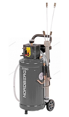 установка для сбора масла пневматическая, 30 л, серая nordberg 2330g