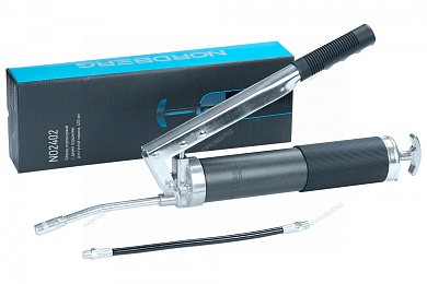 шприц плунжерный с двумя поршнями для густой смазки, 400 мл nordberg no2402