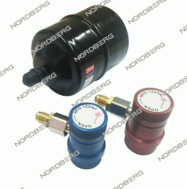комплект для работы с газом r1234yf (фильтр + брс) для nf13p nordberg 0aa025cr000 + wt15cr003